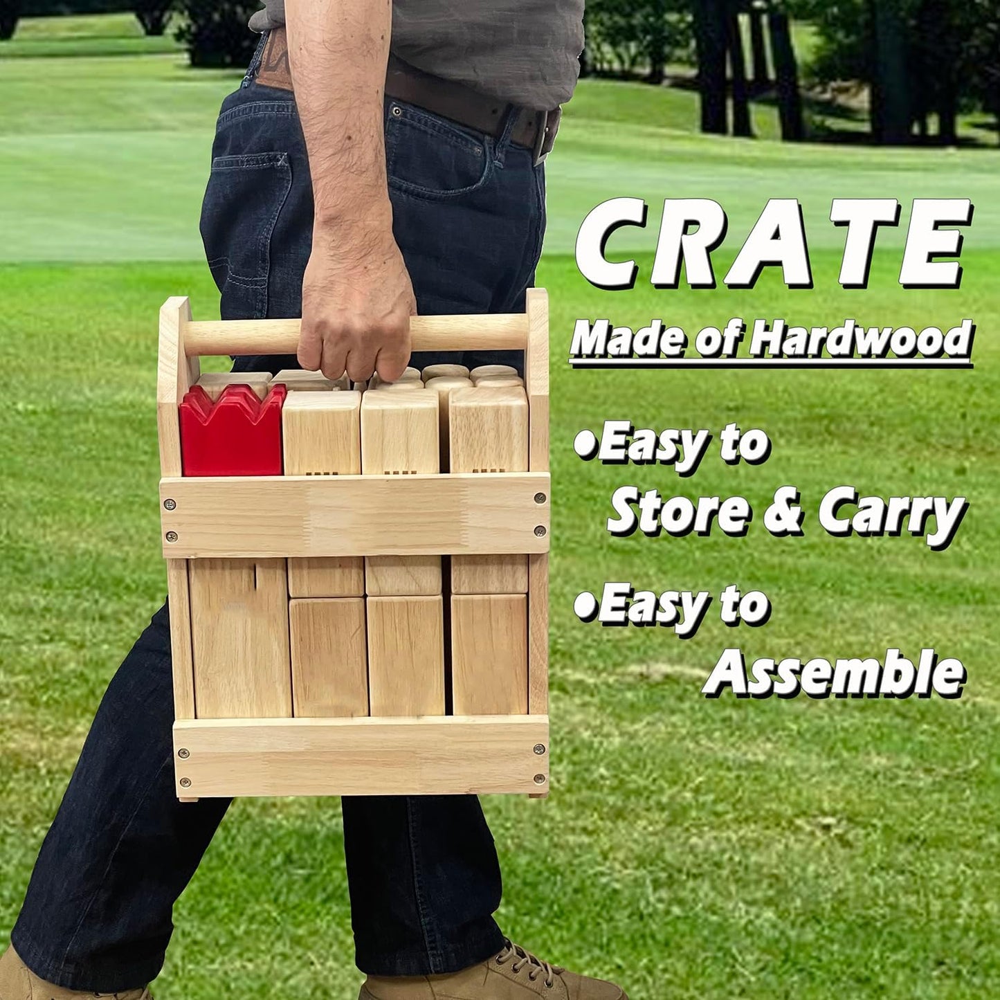 Kubb Wurfspiel, Red King Regulation Size