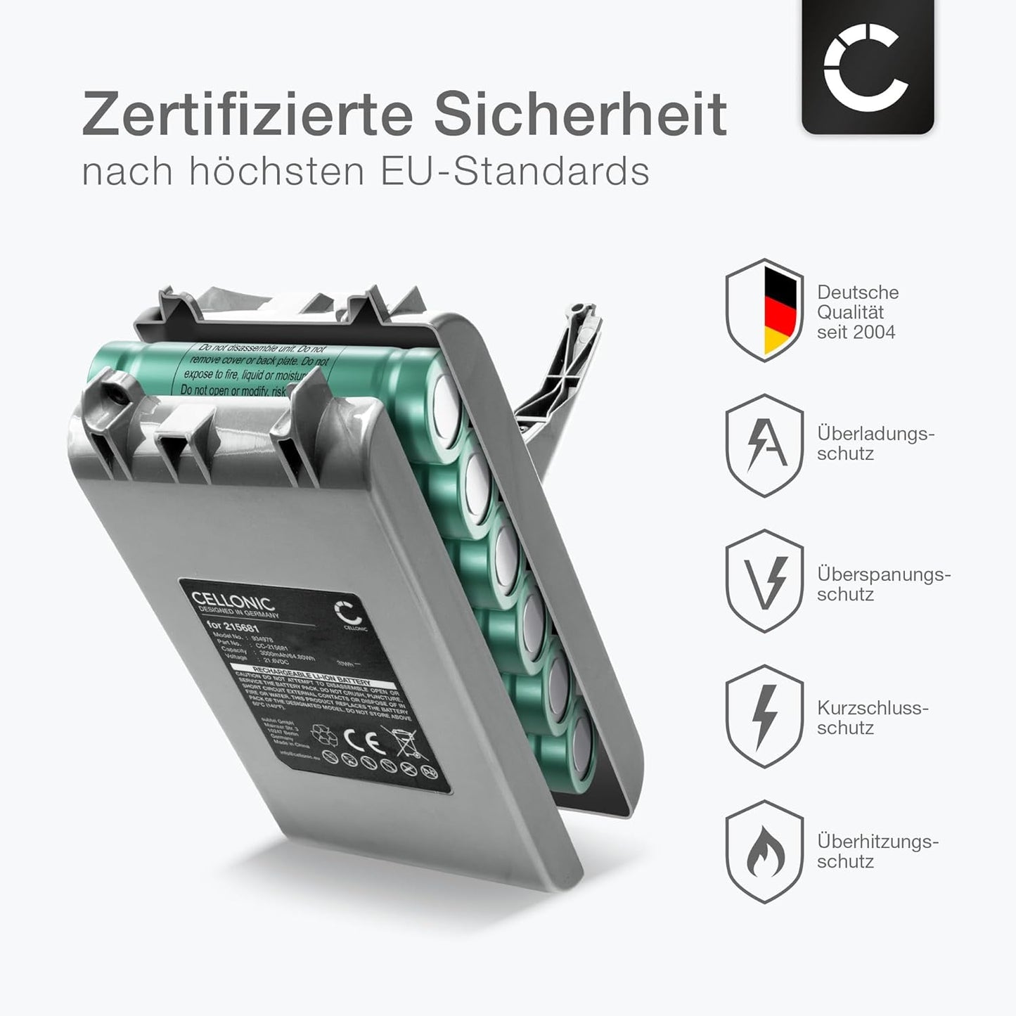 Ersatzakku für Dyson Staubsauger, V8 - 3000mAh