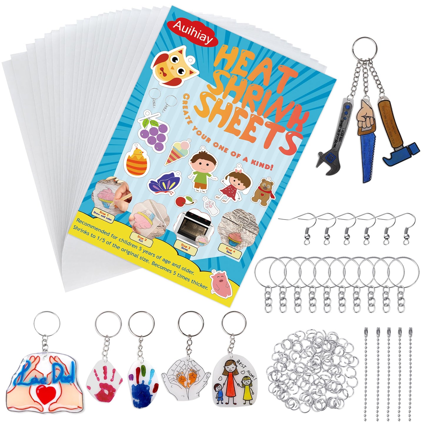 Wärmeschrumpf-Plastikfolien-Kit mit Zubehör, 145 PCS