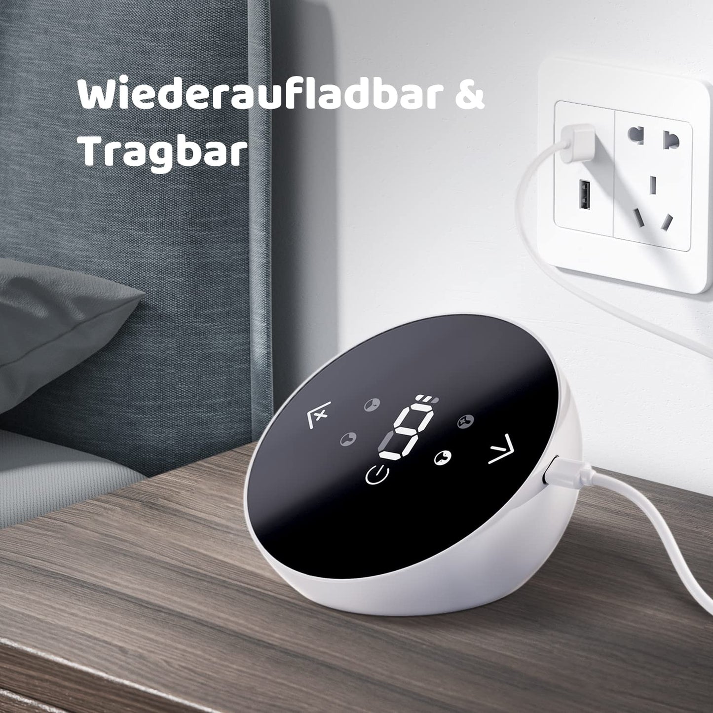Elektrischer Brustwarzenkorrektor mit Saugkraft, Schwarz, Transparent, Weiss