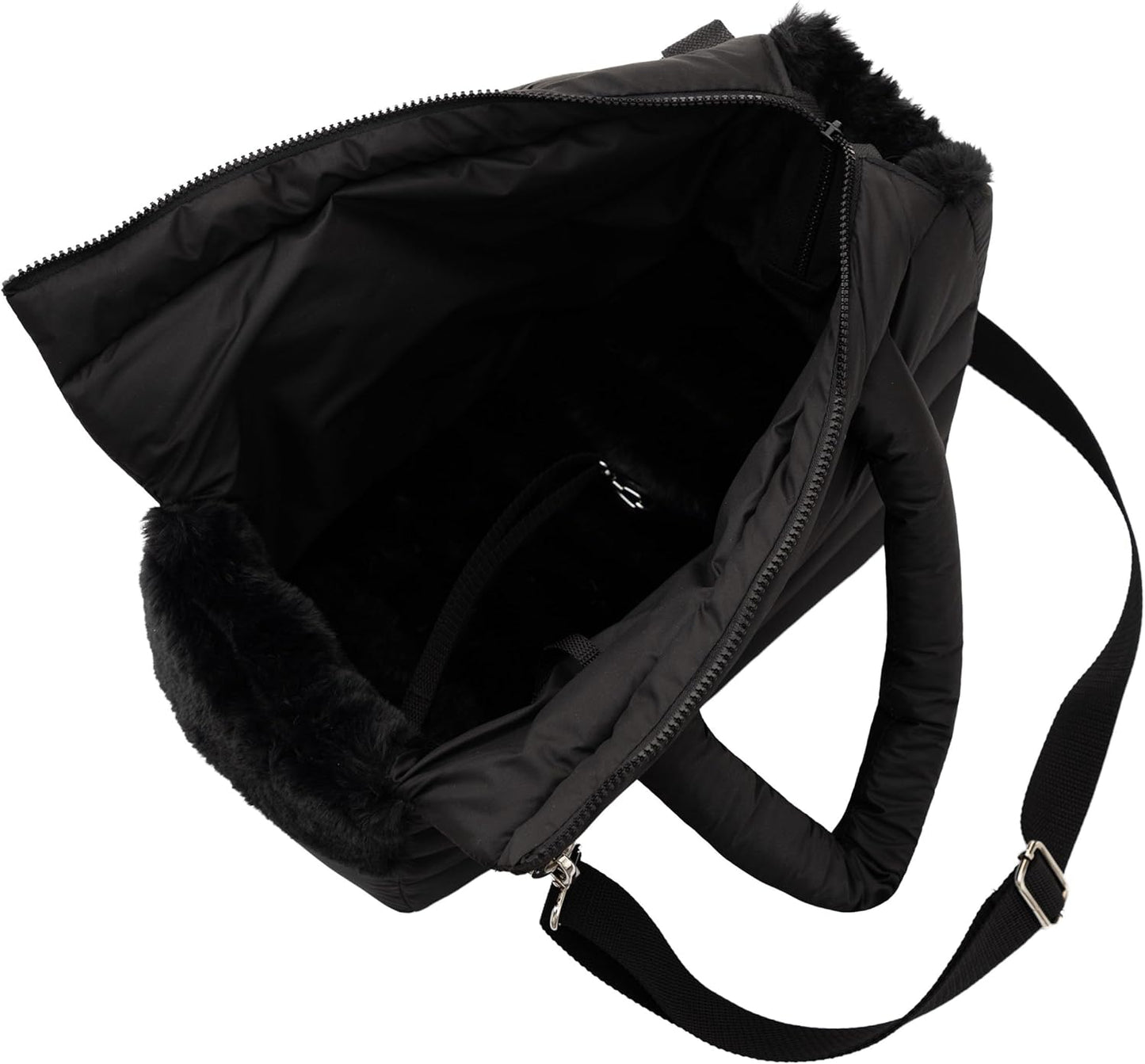 Fluffy Ride Hundetragetasche, M - L 40 x B 20 x H 30 cm SCHWARZ