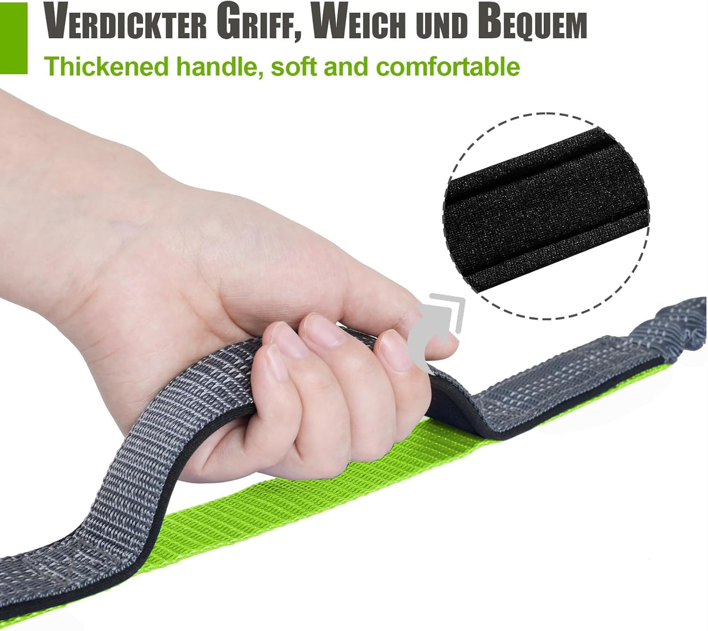 Reflektierende Joggingleine, Für einen Hund Grau & Hellgrün