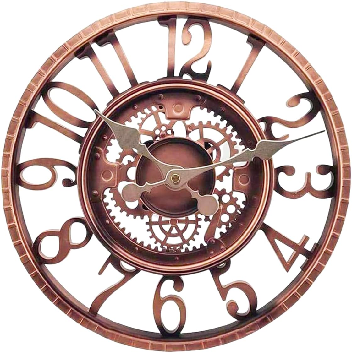 Wetterfeste Gartenuhr, Bronze Face Ouverte 30 Cm Horloge (Gclock6)
