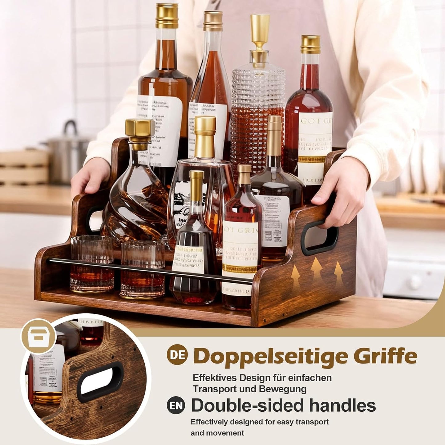 3-stöckiges Weinregal