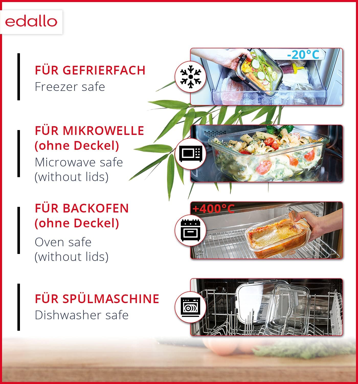 4-teiliges Frischhaltedosen-Set, 4 verschiedene (TRITAN)