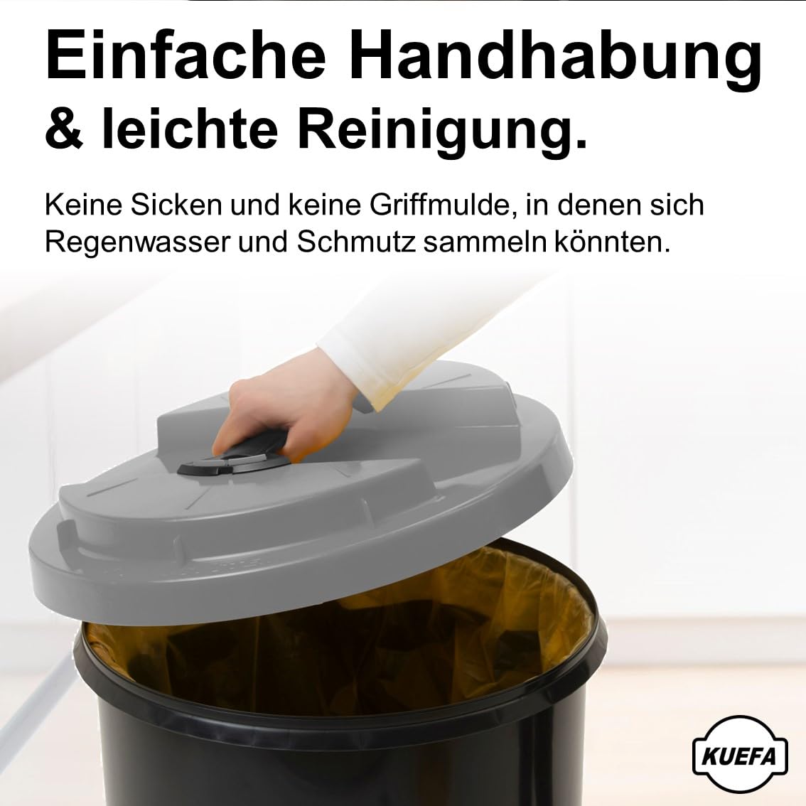 Müllsackständer für Gelbe Säcke, Hellgrau