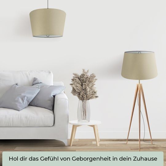 Lampenschirm, Beige XL = ØU: 30cm | ØO: 23cm | H: 18cm