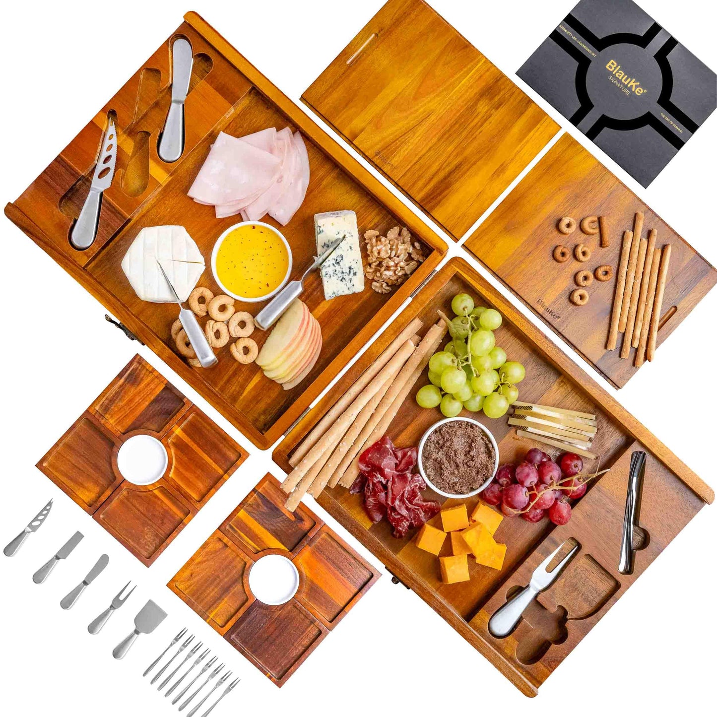 Käsebrett mit Käsemesser-Set, Acacia