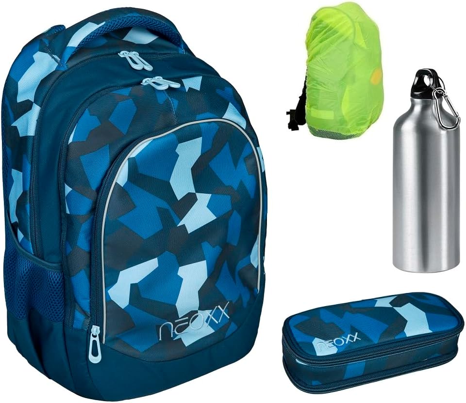 Camo Nation Schulrucksack-Set, Camo Nation / Blau
