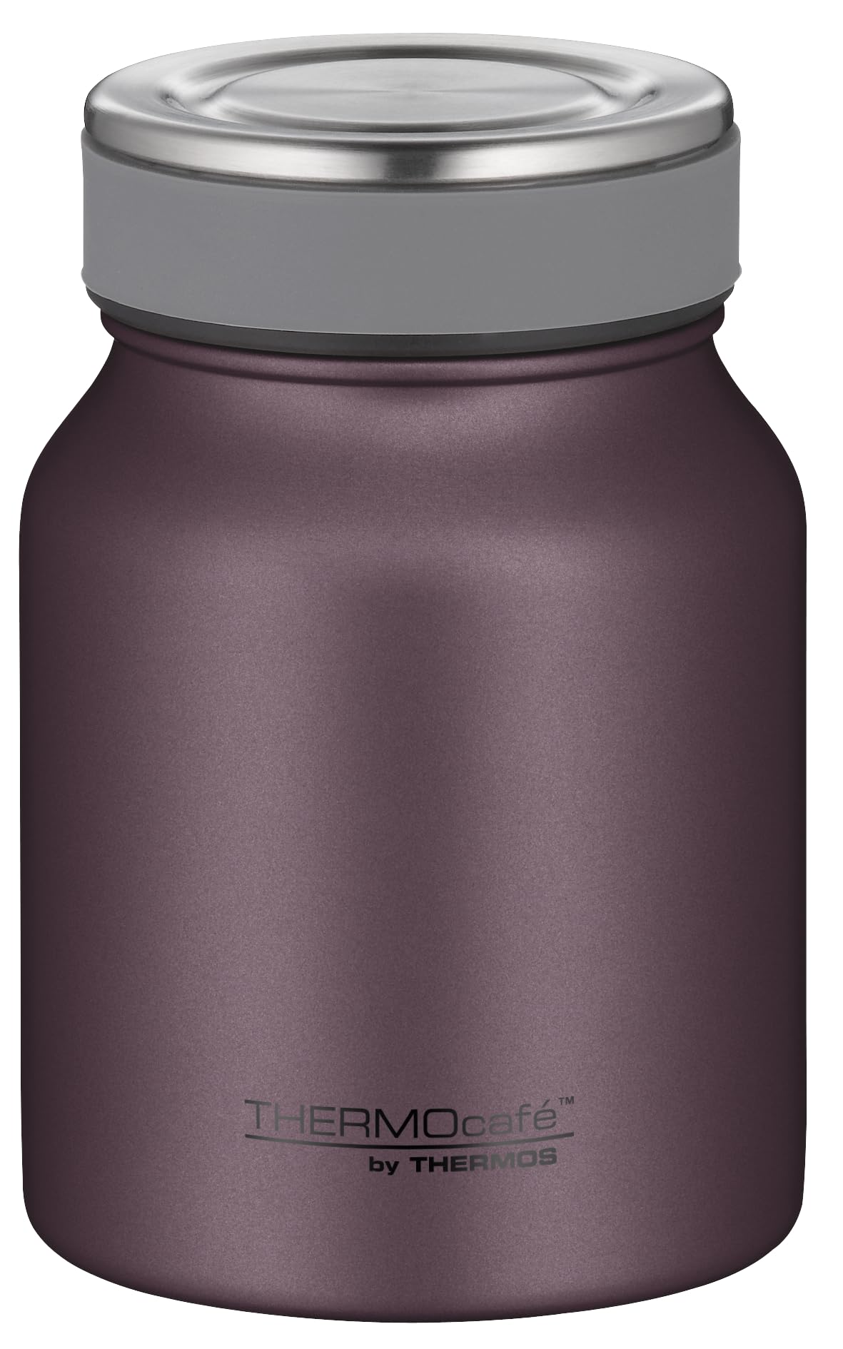 Doppelwandiger Thermobehälter für Essen 0,5L, Burgundy Mat 500 ml ohne Löffel