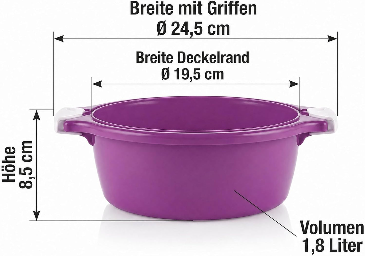 2-teiliges Mikrowellenschüssel-Set mit Dampfventil, Lila