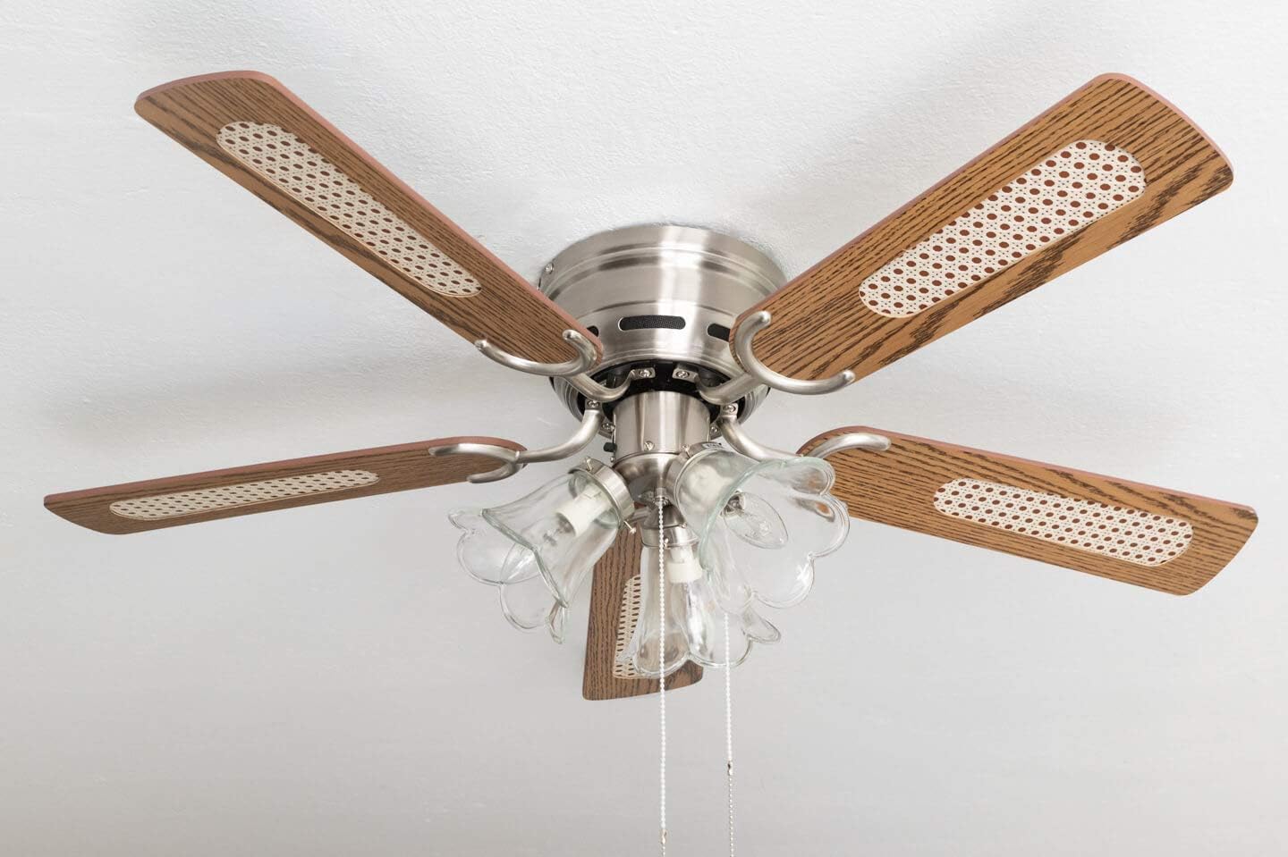 Kisa Deckenventilator mit Beleuchtung 105 cm, Eiche / Walnuss