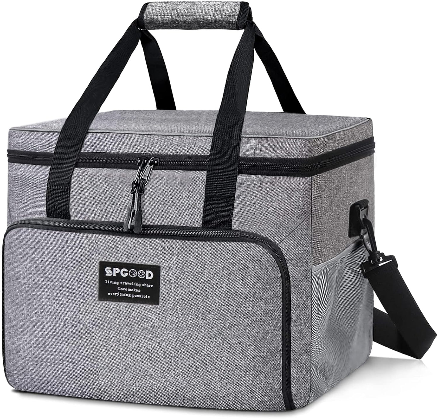 Faltbarer Thermo-Picknicktasche, Grau 30L