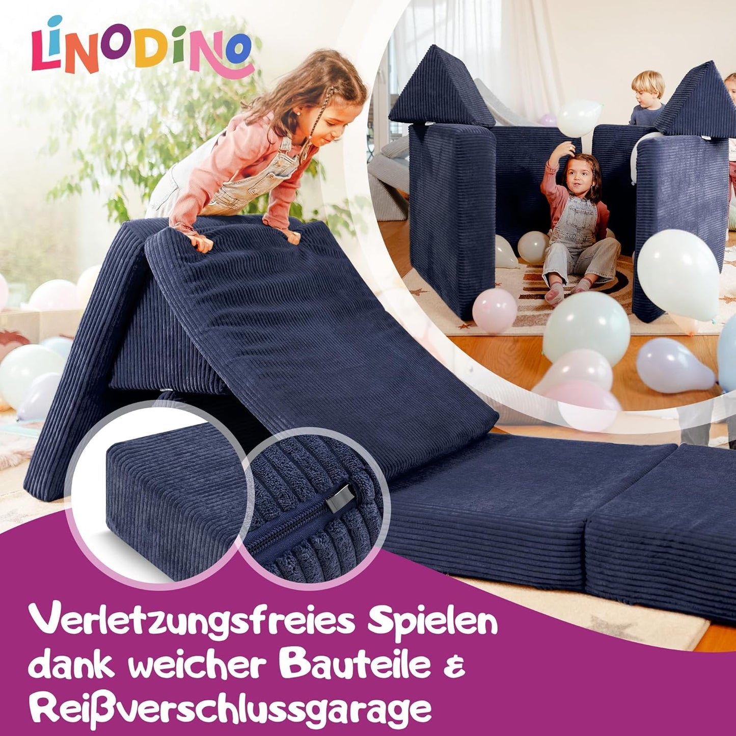 Spielsofa für Kinder, Weltraumblau
