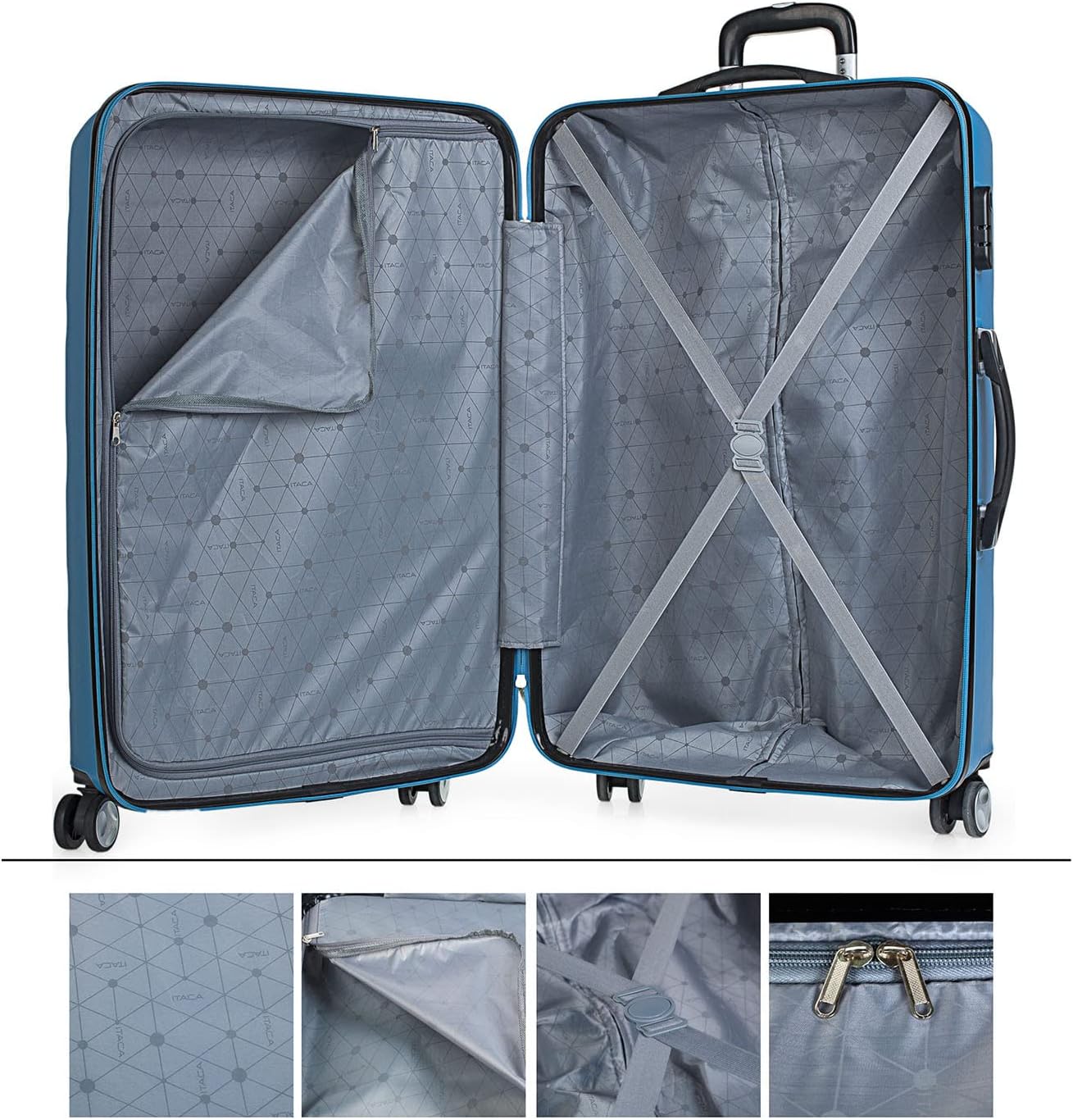 2er-Set Reisekoffer, Blau