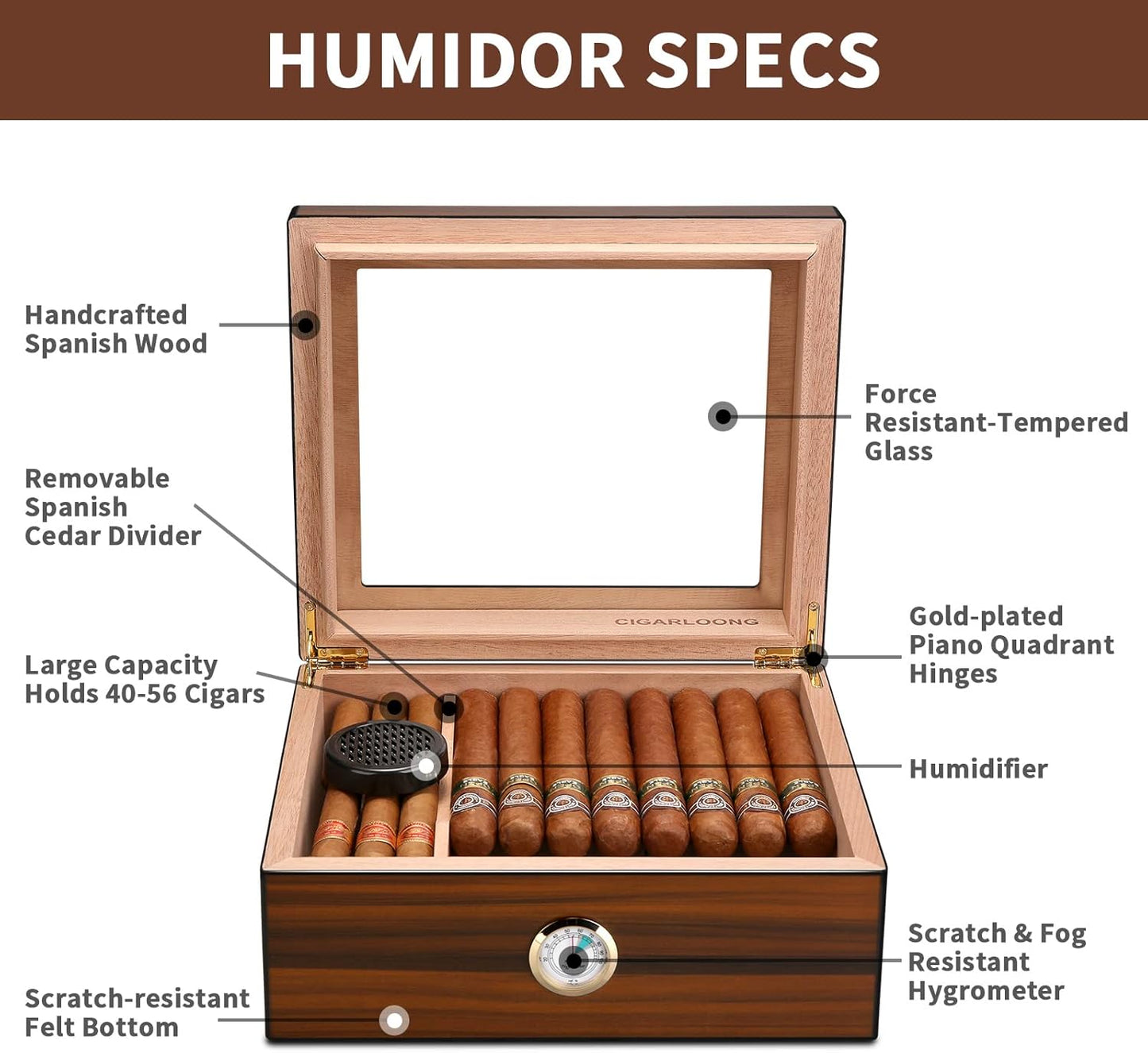 Zigarren Humidor, L