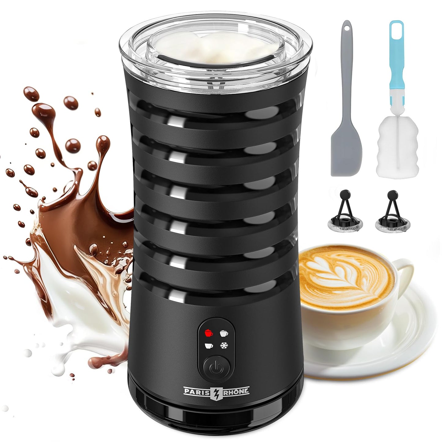 4-in-1 Milchaufschäumer Induktion PE-MF010, Schwarz