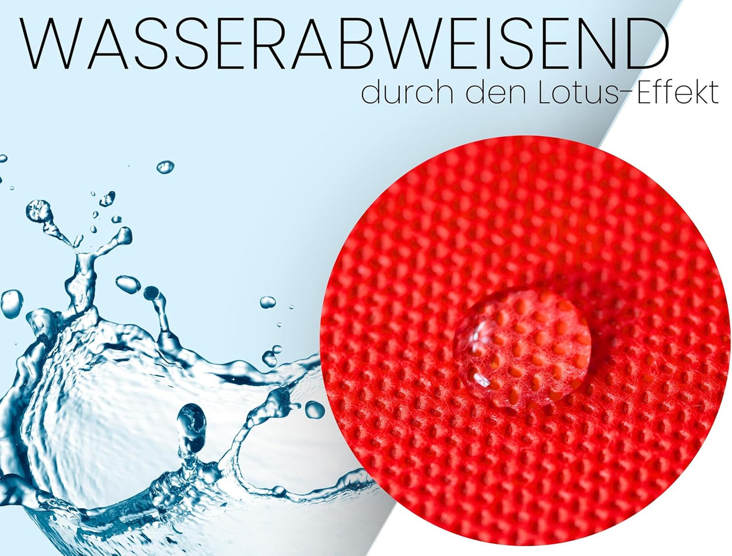 Tischdeckenrolle mit Lotus-Effekt, Rot 250 x 150 cm (Rechteckig)