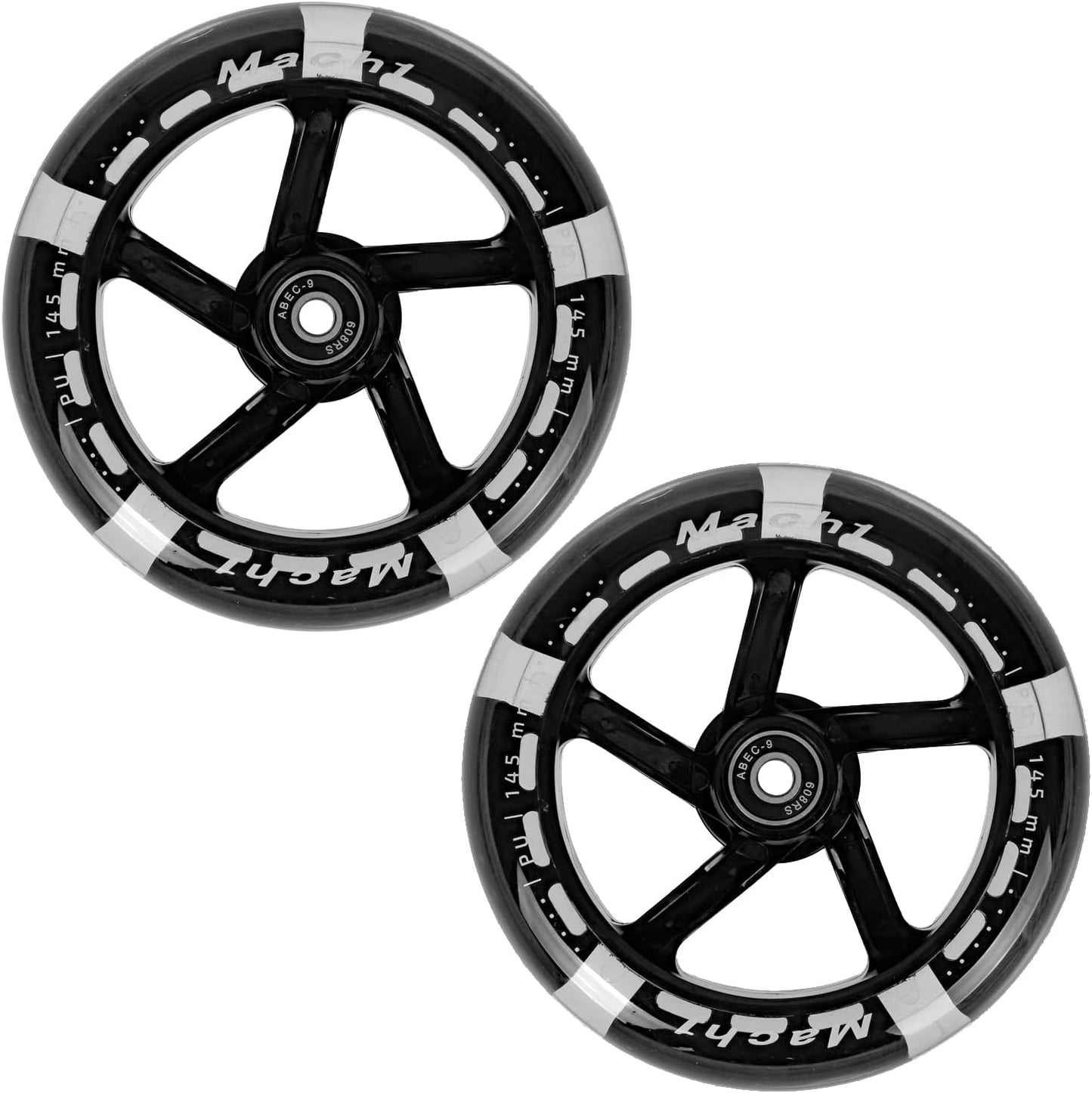 Kickscooter Rollen-Set, 145x30mm mit LED