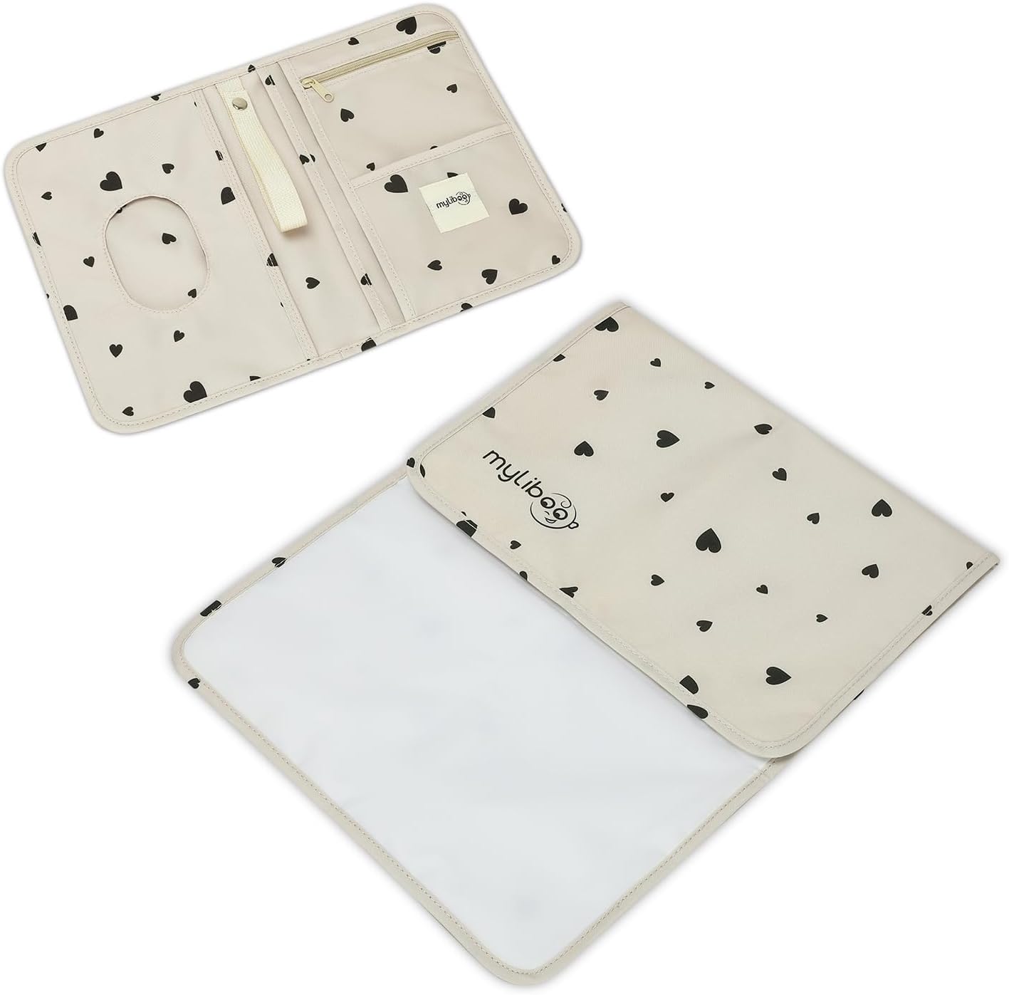 Baby Windeltasche mit Wickelunterlage, Beige