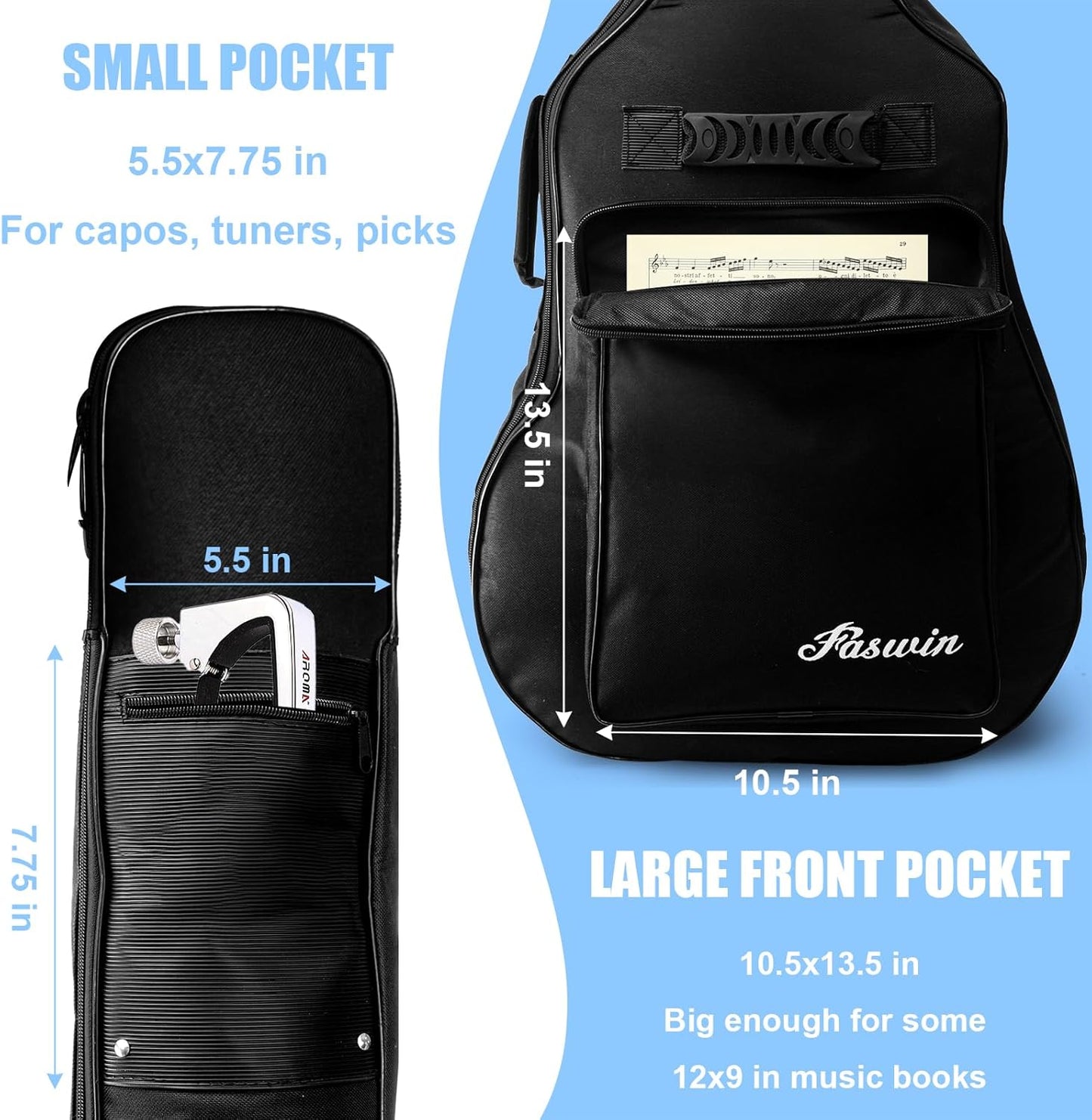 Gitarrentasche 41 Zoll, reissfest und wassergeschützt