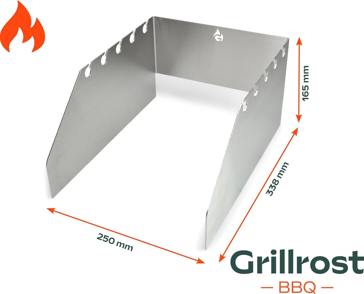 Windschutz & Spiesshalter für Sizzle Zone, Windschutz Napoleon große Sizzle Zone