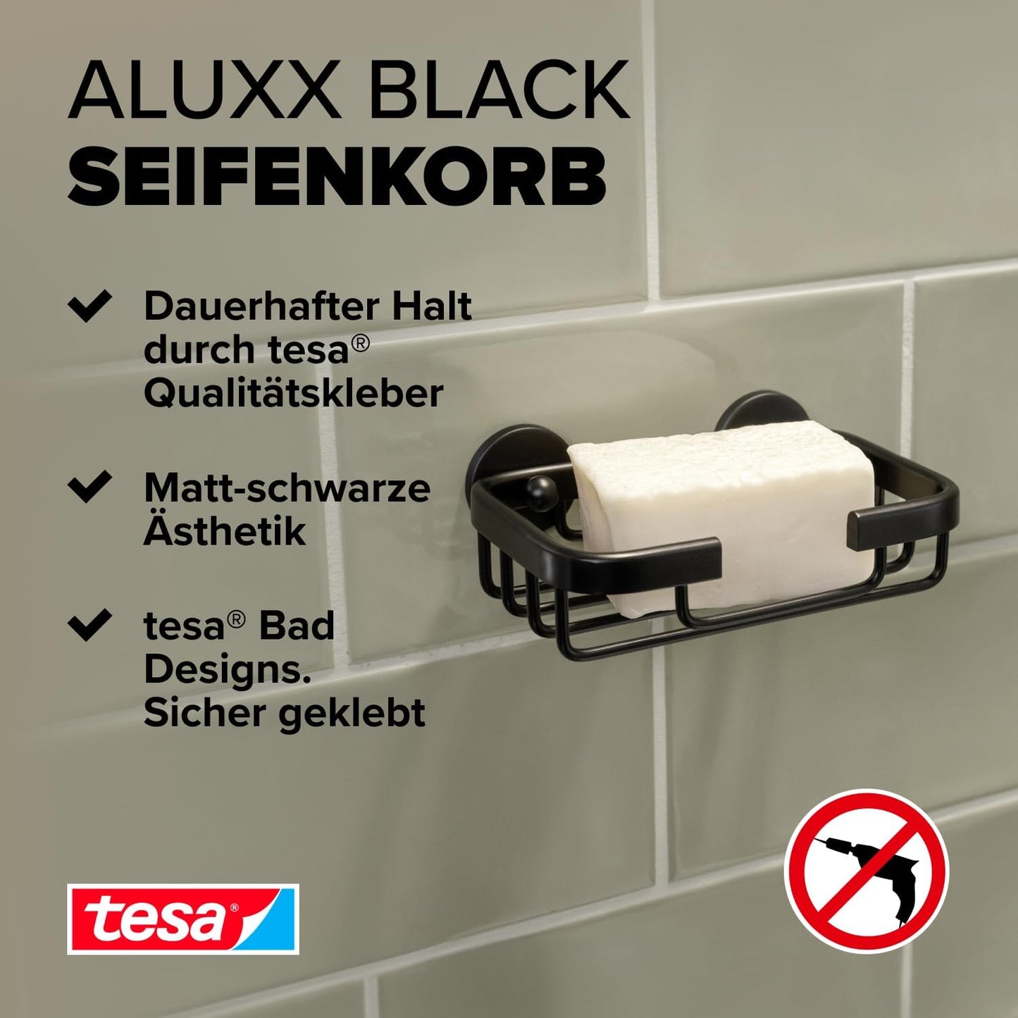 Seifenablage zur Wandmontage ohne Bohren, Seifenablage