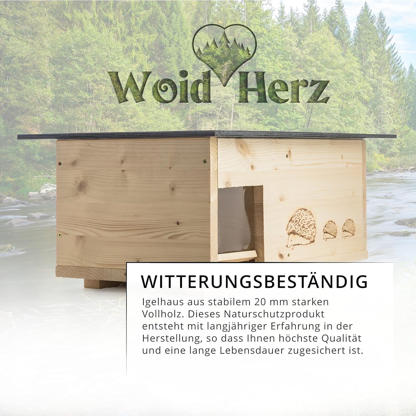 Igelhaus mit Labyrintheingang und Rattenklappe, Natur
