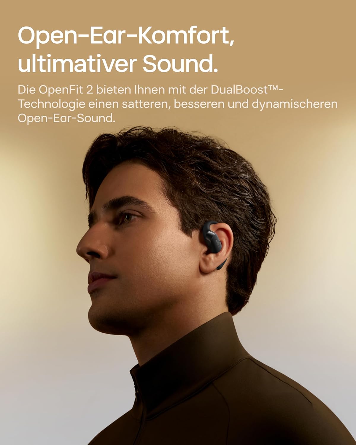 OpenFit 2 Open-Ear Bluetooth-Kopfhörer, Typ-C-Laden Schwarz