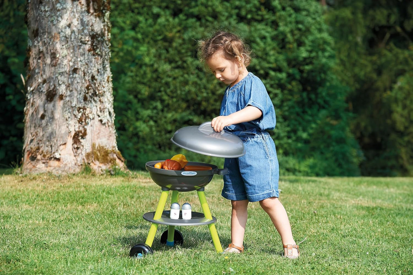 Spielzeug-Kugelgrill-Set für Kinder, Holzkohlegrill