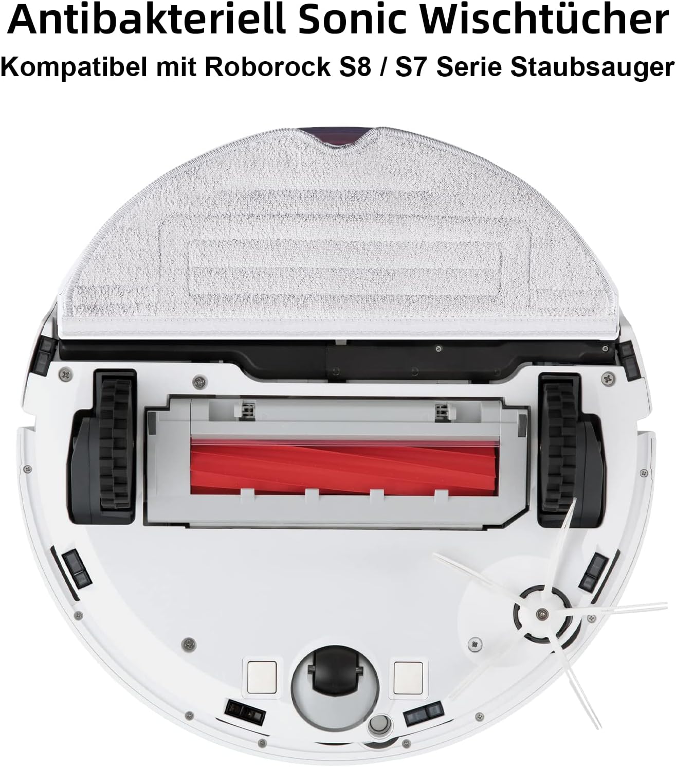 Wischtücher für Roborock, 6 Stück Hellgrau