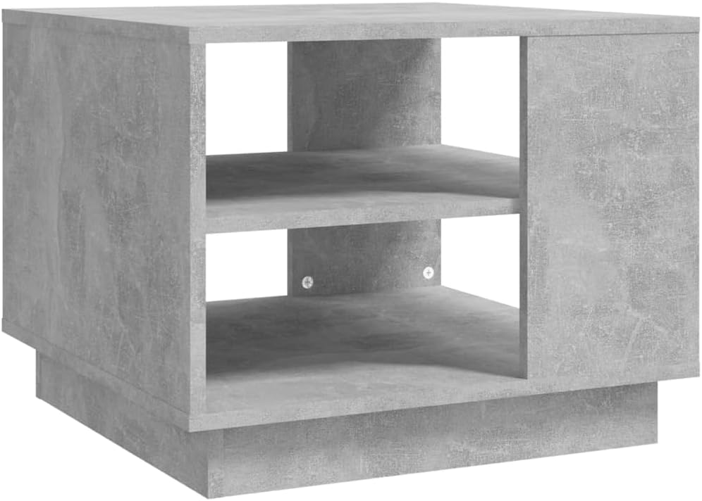 Couchtisch Stefan mit Schubladen, Betongrau 55 x 55 x 43 cm