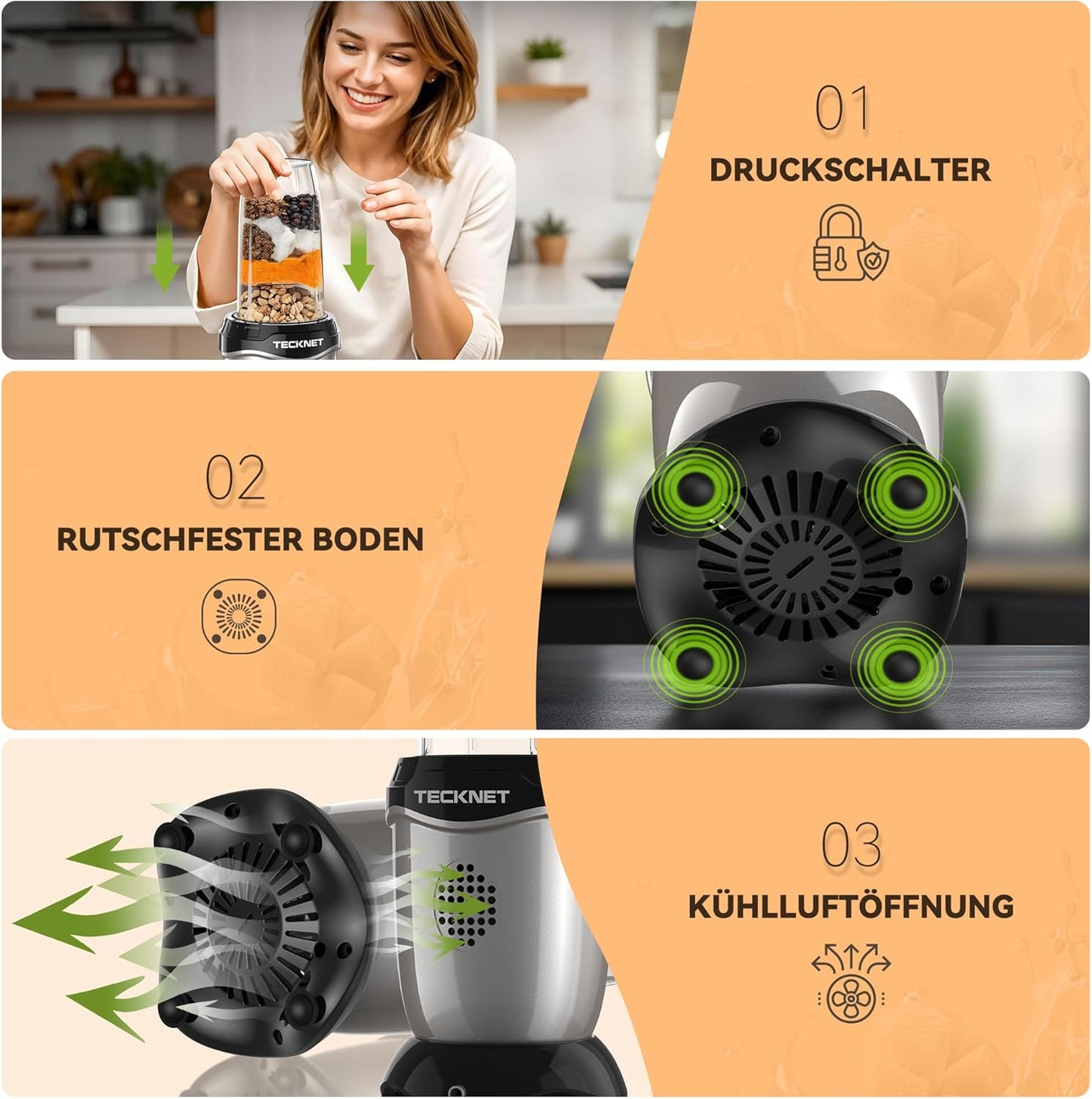 Mini-Standmixer, Grey