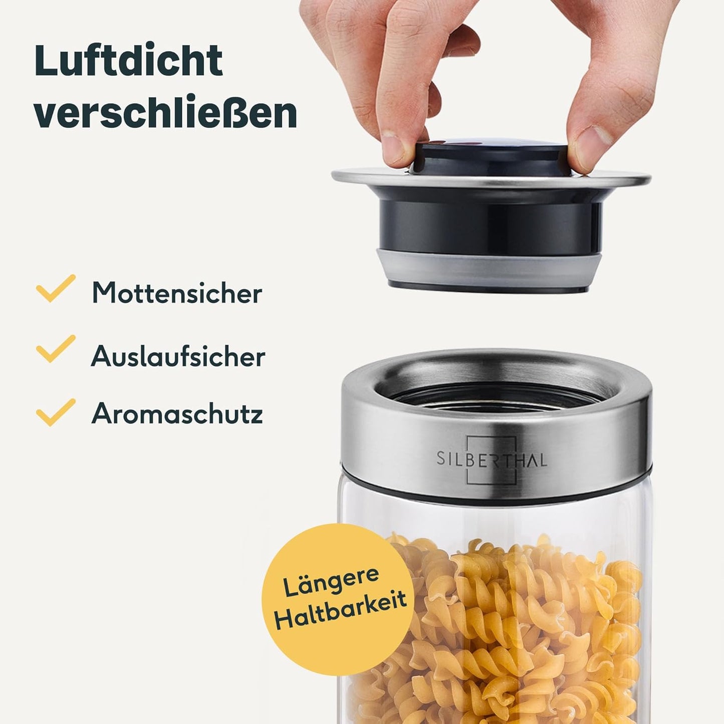 Vorratsglas luftdicht & auslaufsicher, 1500 ml