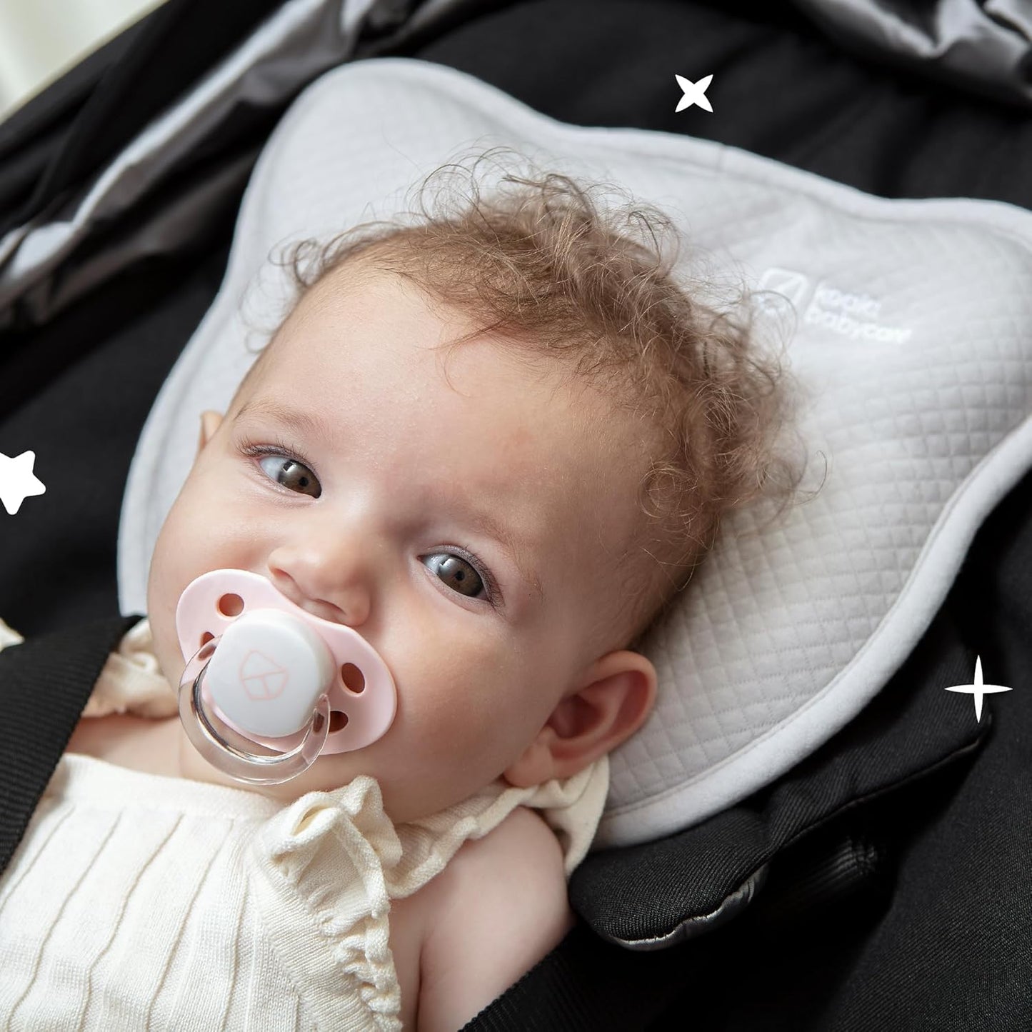 Babykissen gegen Plagiozephalie mit Memory Foam, Grau