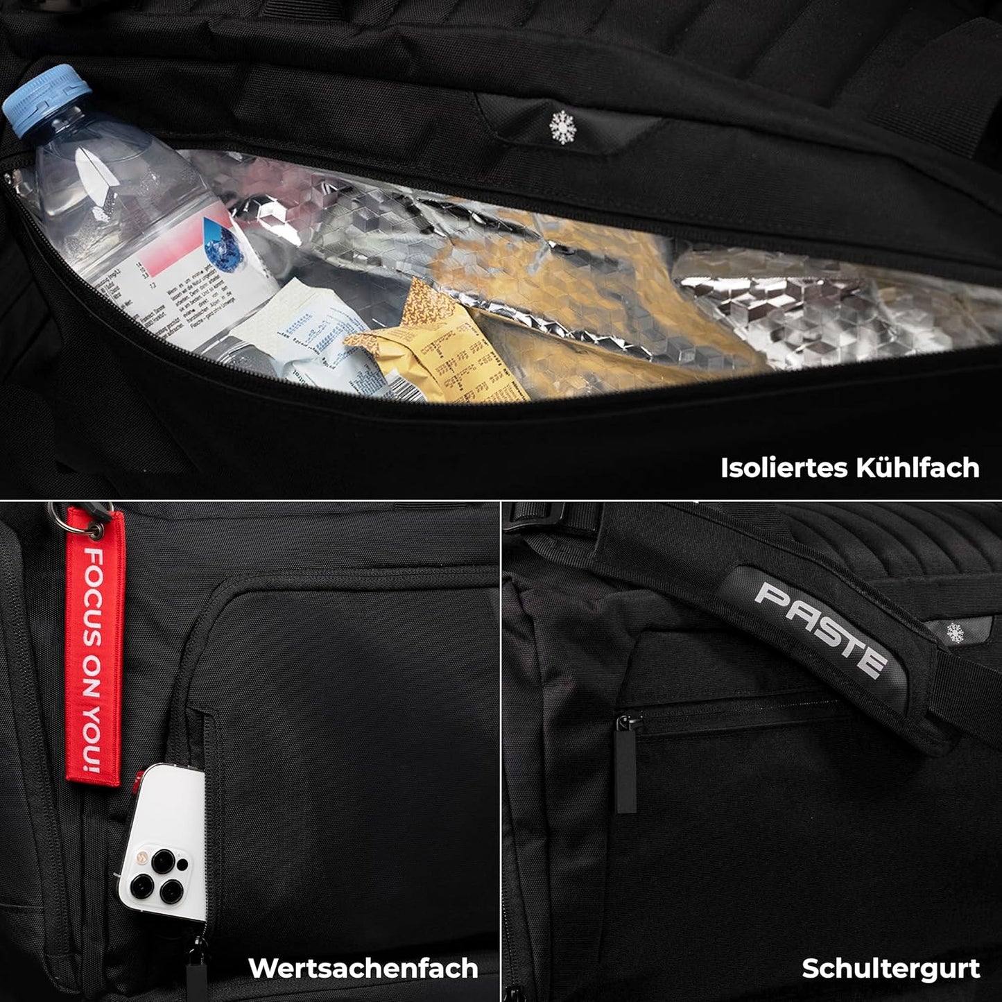 Sporttasche mit Rucksackfunktion und Nassfach