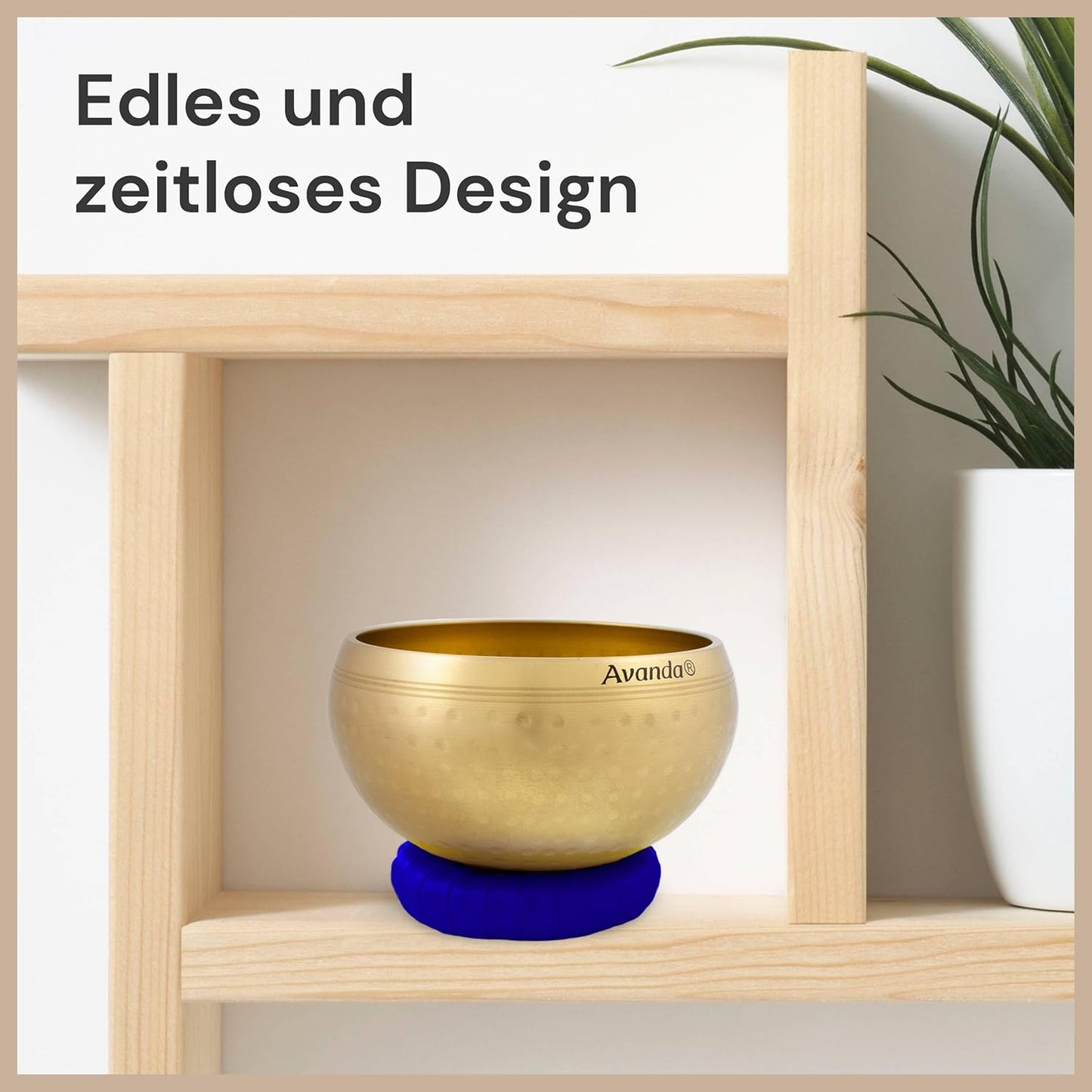 Klangschale-Set für Meditation, 8 cm Blau