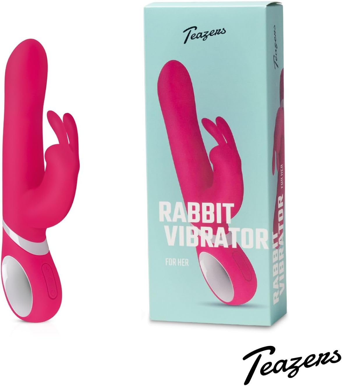 Rabbit Vibrator mit Klitoris-Stimulation, Rosa