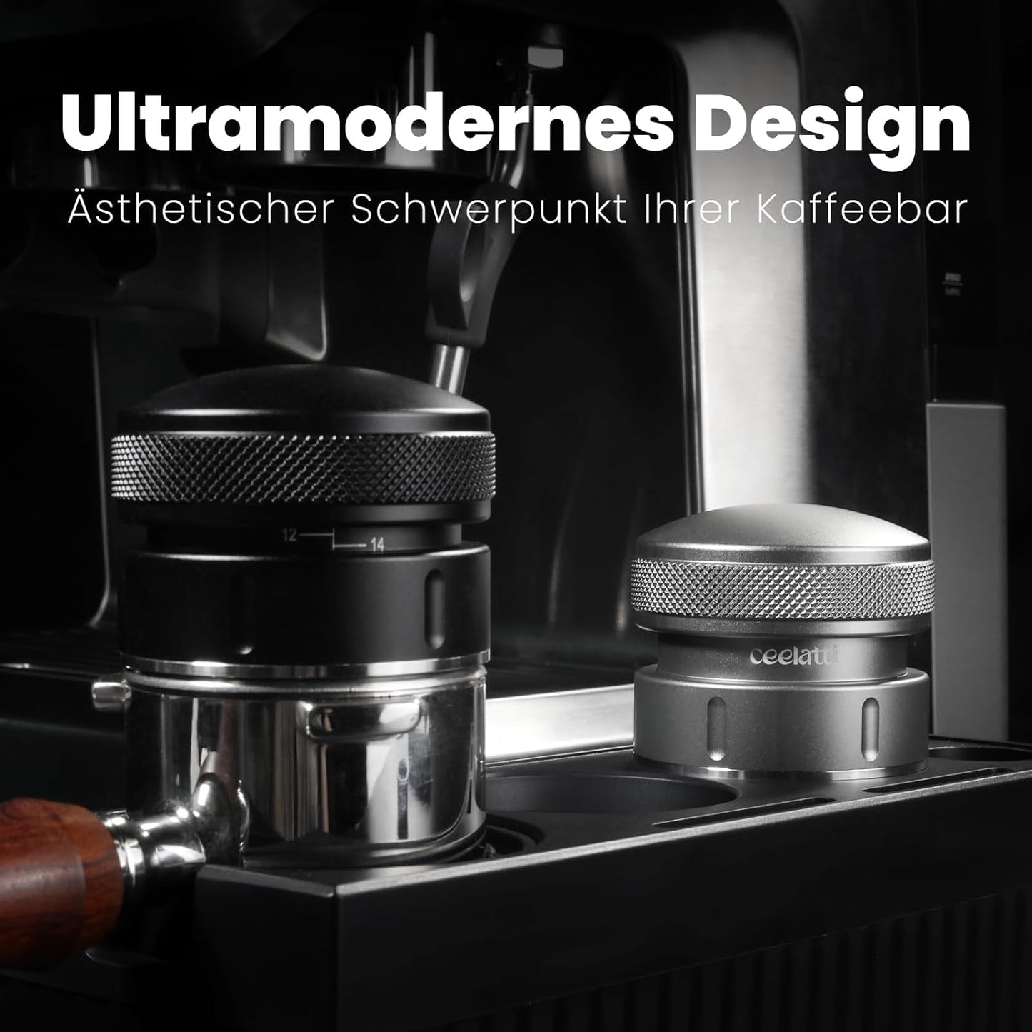 Espresso Distributor für Siebträger, 58mm Silbergrau