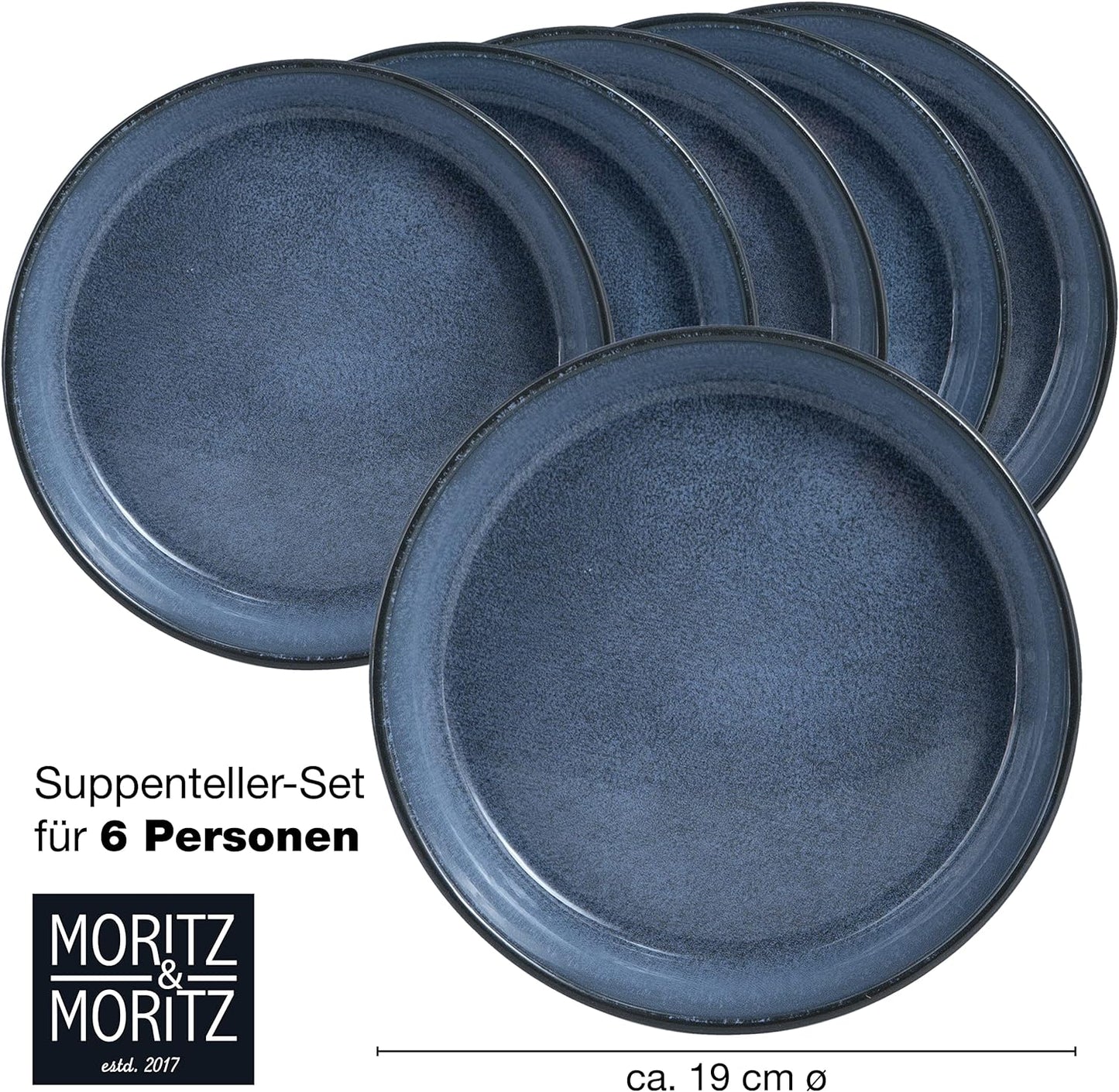 VIDA Suppen Teller Set, 6x Suppenteller