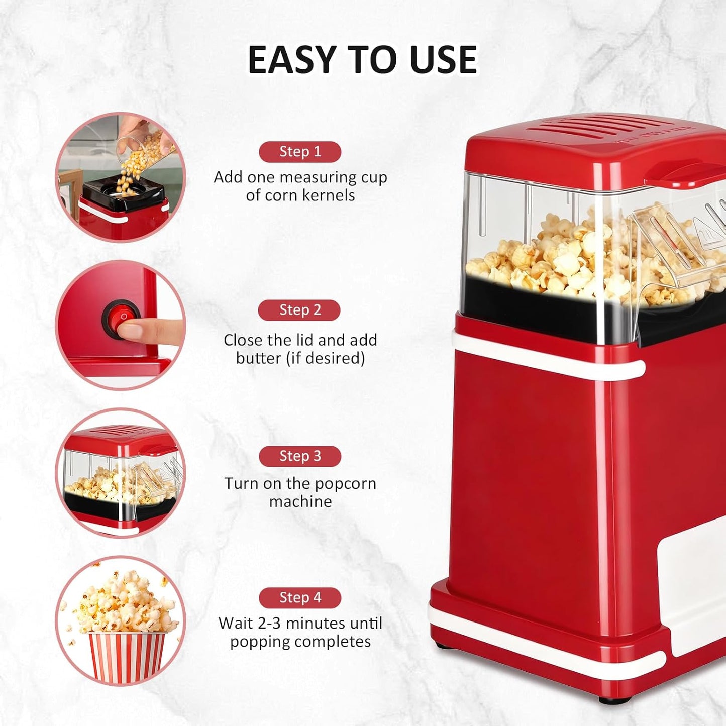 Heissluft-Popcornmaschine