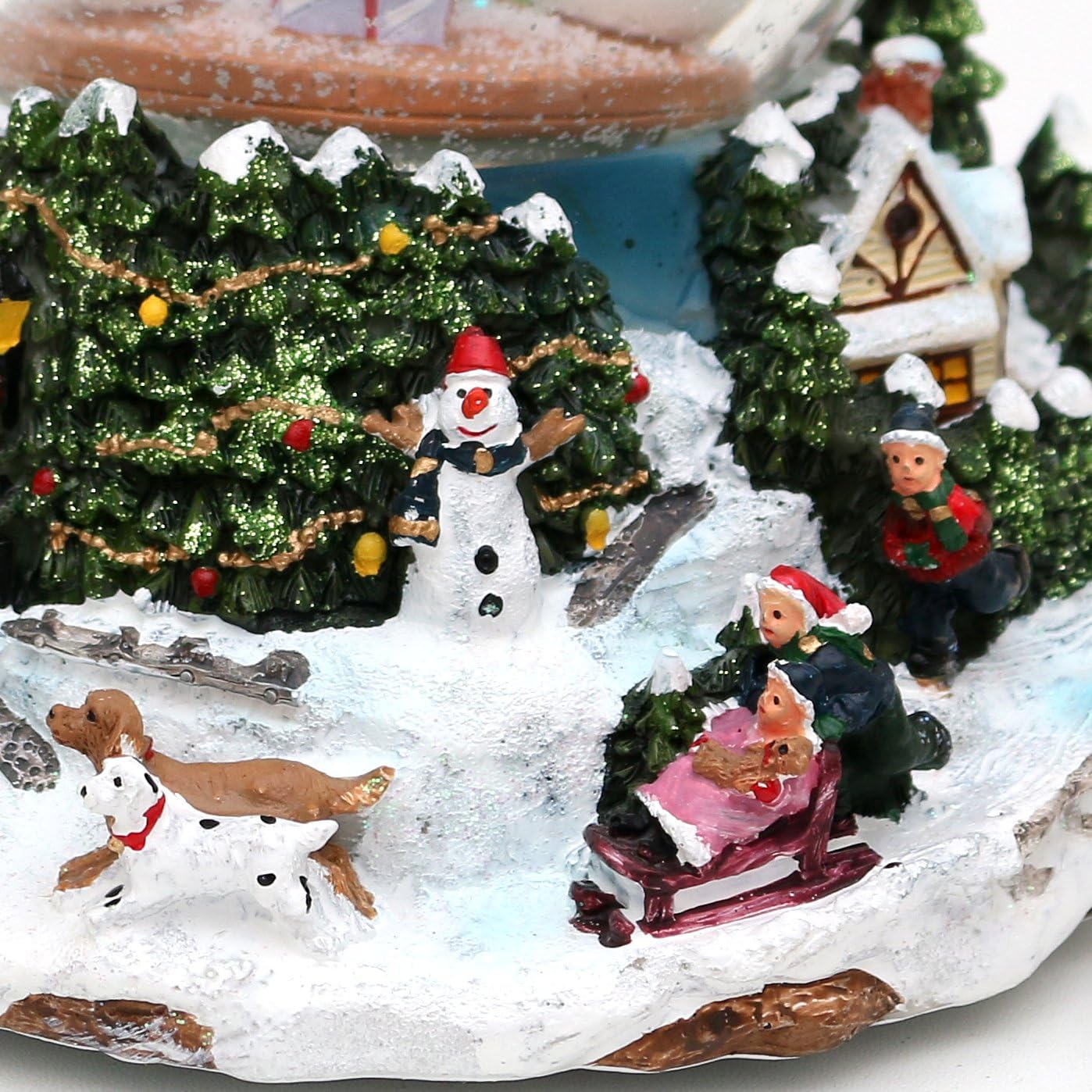 Schneekugel - Tannenbaum mit Schneemännern, Schneemänner