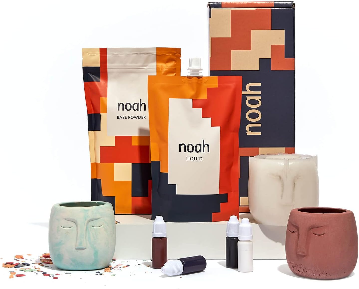 Jesmonite & Terrazzo Starterkit Gesichtstopf-Set, Neutrale Farben Gesichtstopf-Set