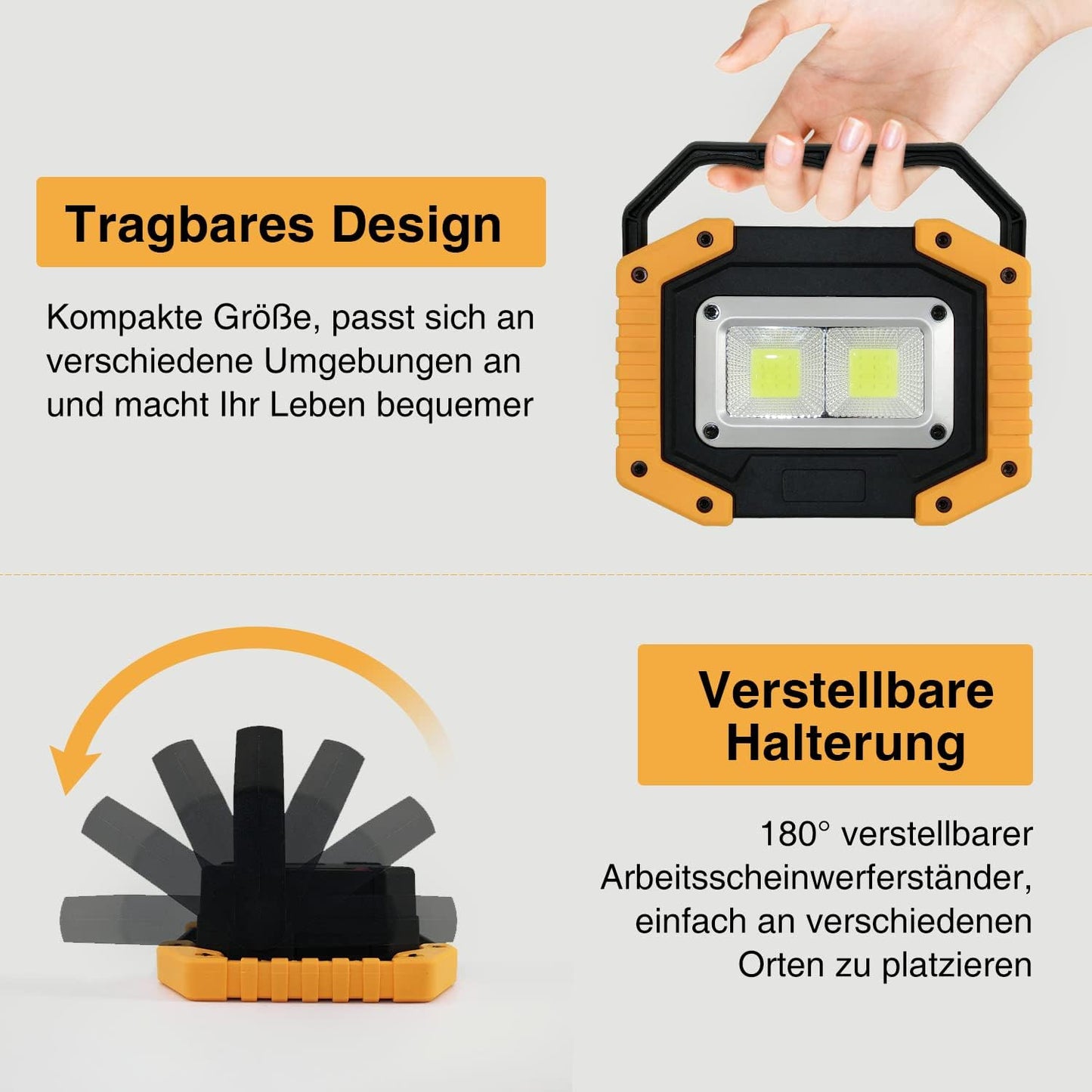LED Baustrahler, 1 Stück