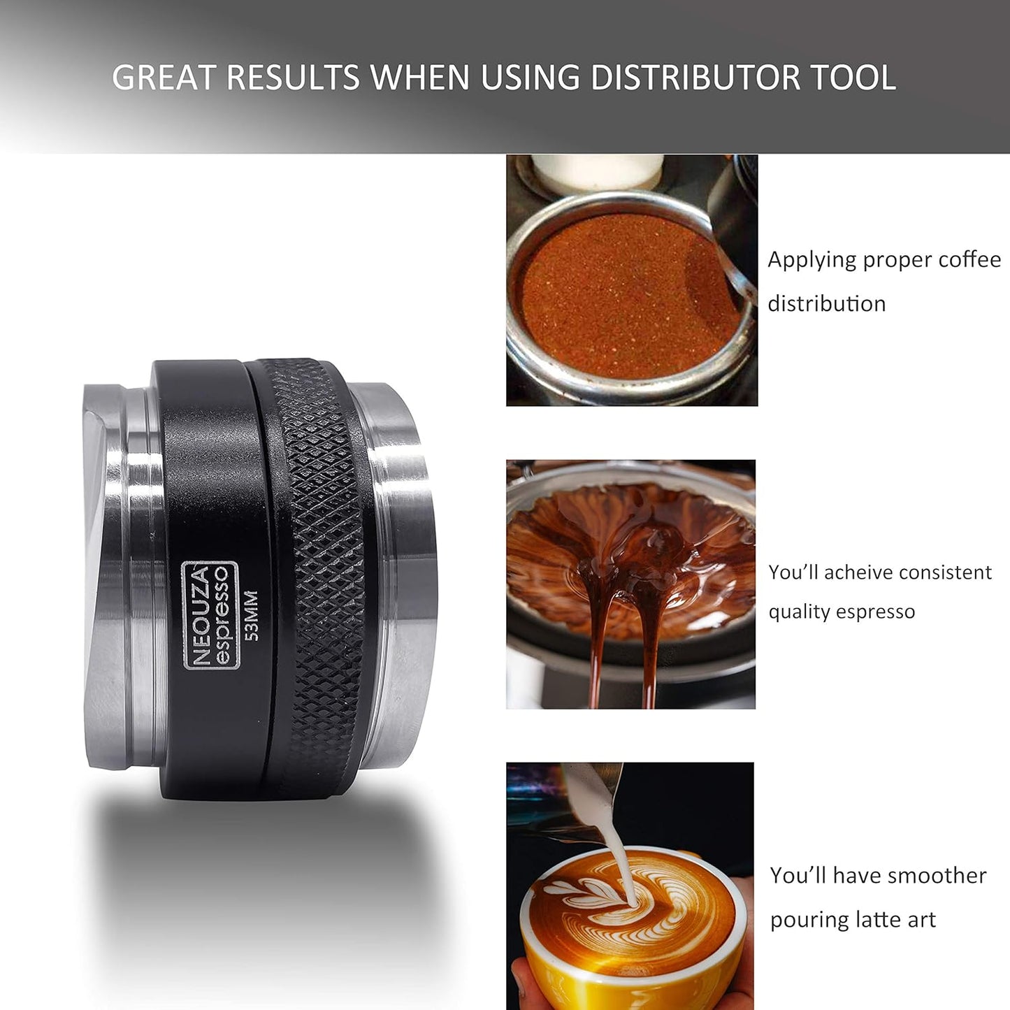 Siebträger-Verteiler für Espresso, 53mm