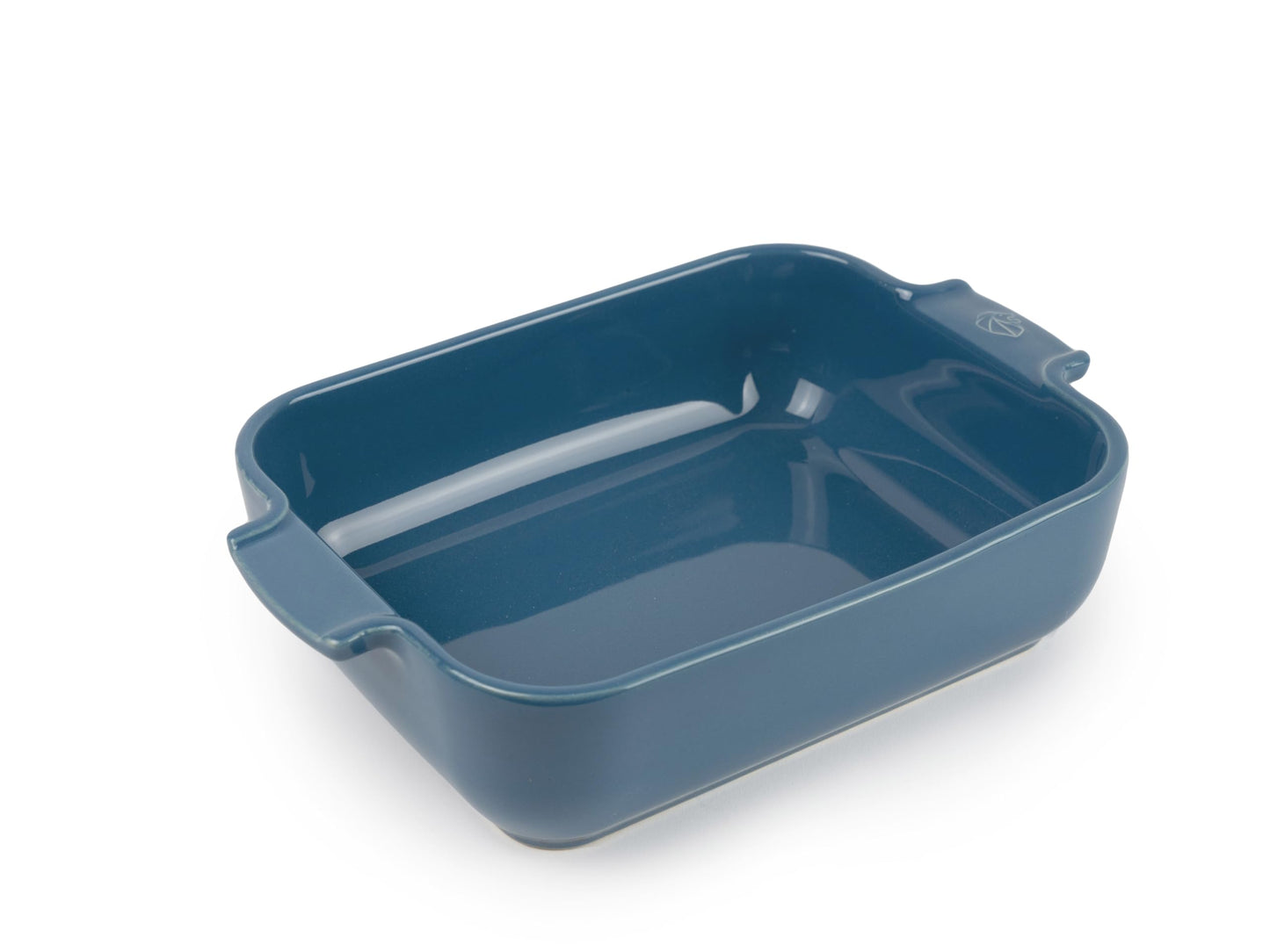 Rechteckige Auflaufform aus Keramik, 25 cm Hellblau