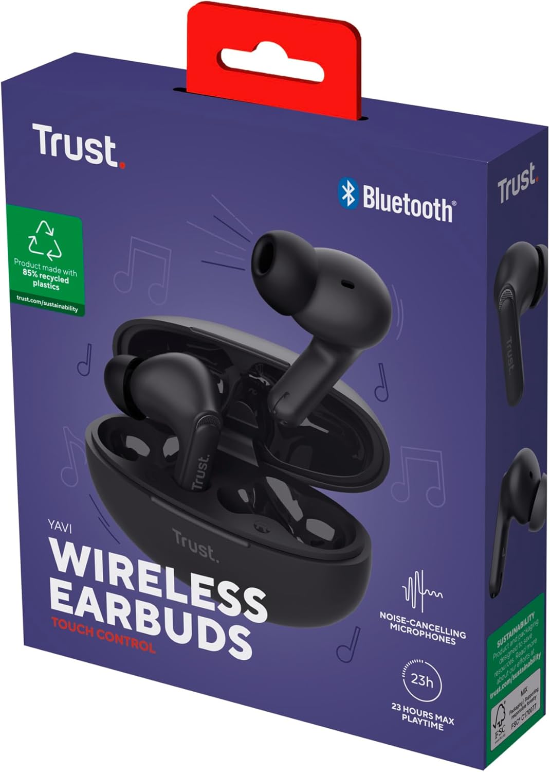 Yavi Bt Enc Earbuds Black, Schwarz