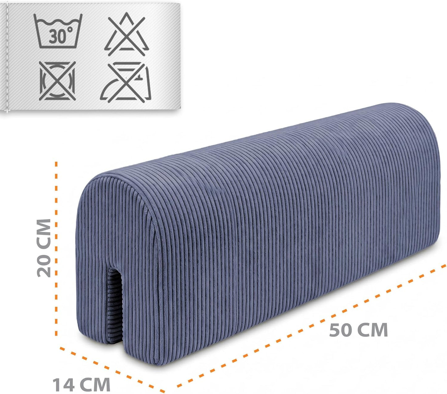 Bettkantenschutz für Kinderbetten, Jeansfarbe 50 cm