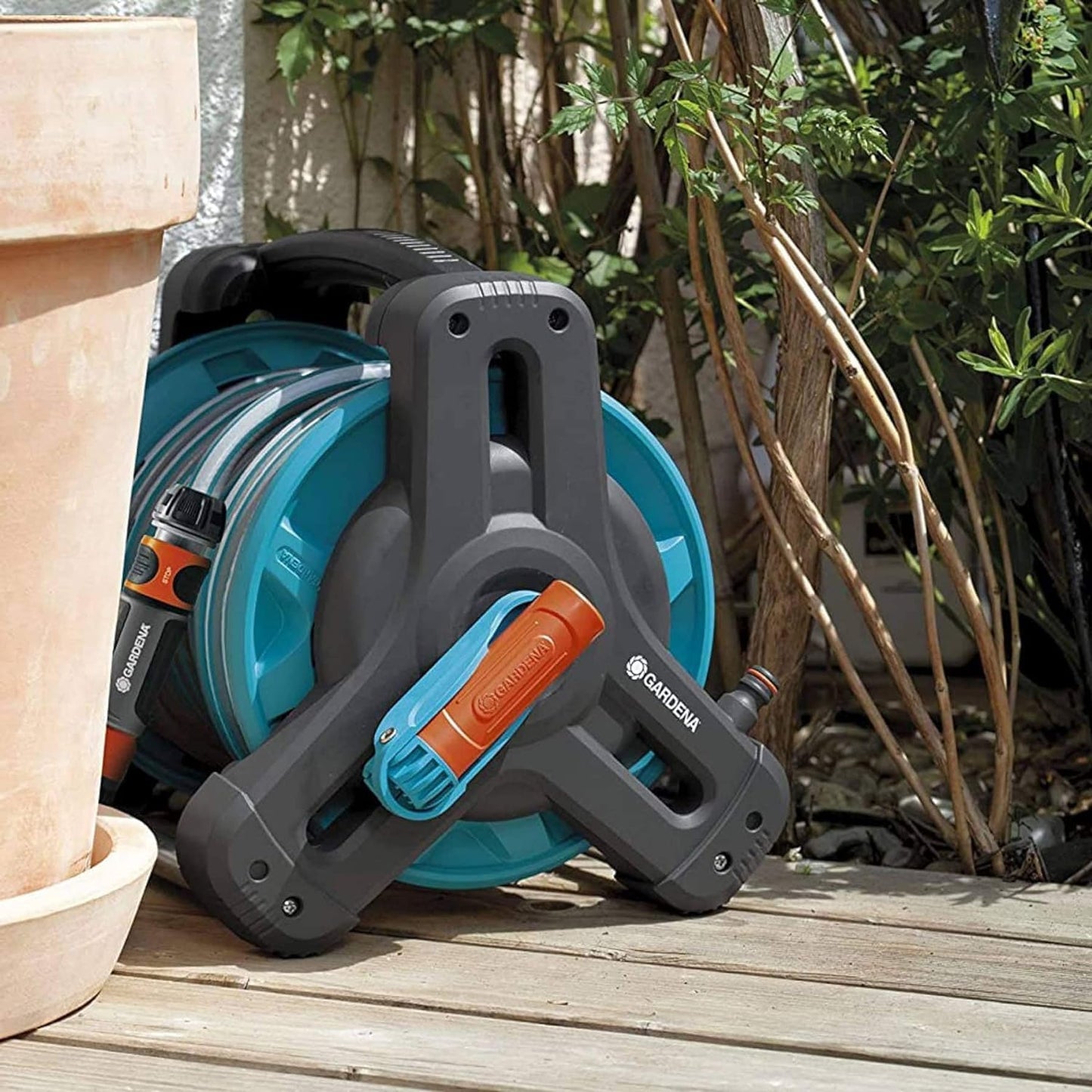 Schlauchtrommel-Set mit 10m Gartenschlauch, bis 10m im Set ; Single