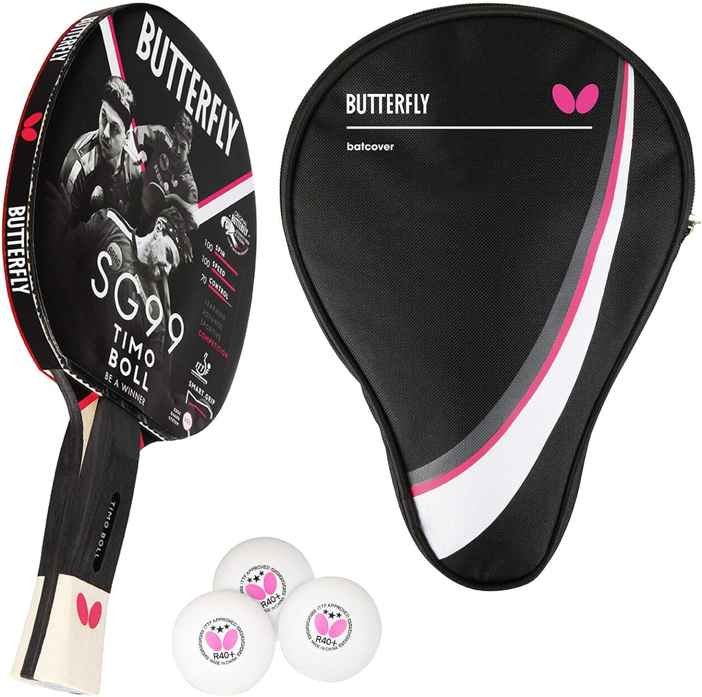 Timo Boll SG99, Bundle mit Case DC1 & 3 Bälle